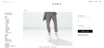 Elegir la talla - Zara